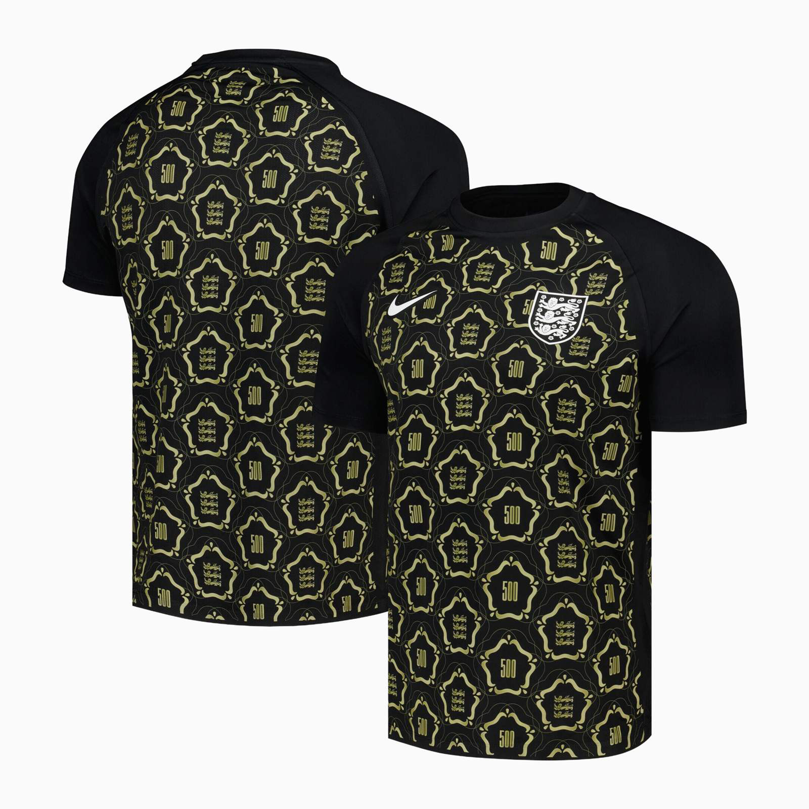 2026 England Lionesses '500th Game' Pre-Match Kit - Black