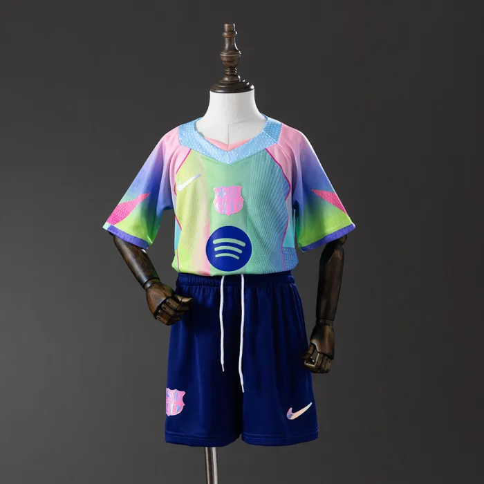 Kids Barcelona Jersey 25/26 Special Football Kit