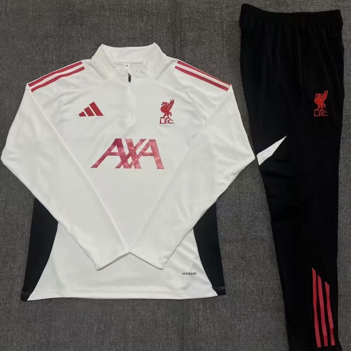 25/26 LFC white half-zip training jersey