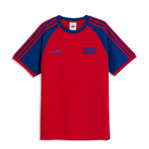 (S-4xl)2025 Oasis Tour 3-Stripes Clear Scarlet/Royal T-Shirt