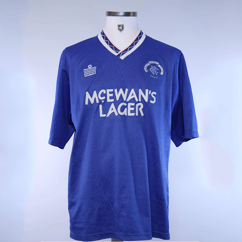 Retro 1990-92 Rangers home soccer jersey