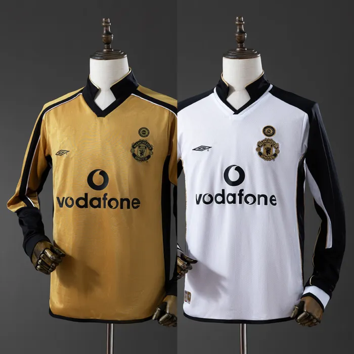 2001-02 Retro Man Utd Centenary Reversible Kit(Long Sleeves)