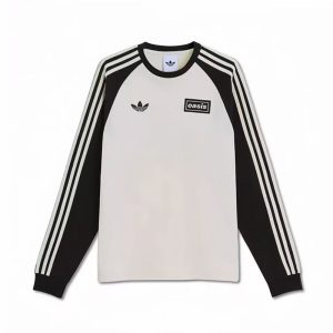 2025 Oasis Originals TOUR 3-Stripes White Long Sleeve