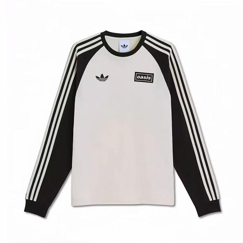 2025 Oasis Originals TOUR 3-Stripes White Long Sleeve