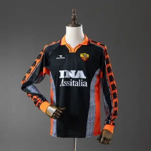 1998-99 AS Roma Retro Third Kit Long Sleeves