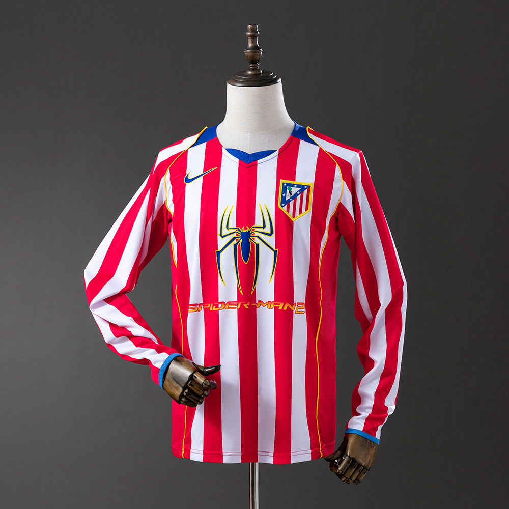 Retro Atletico Madrid 2004-05 Home Long Sleeves